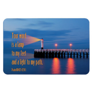 Din Ord är en ljuspsalm 119:105 bibelverse Magnet