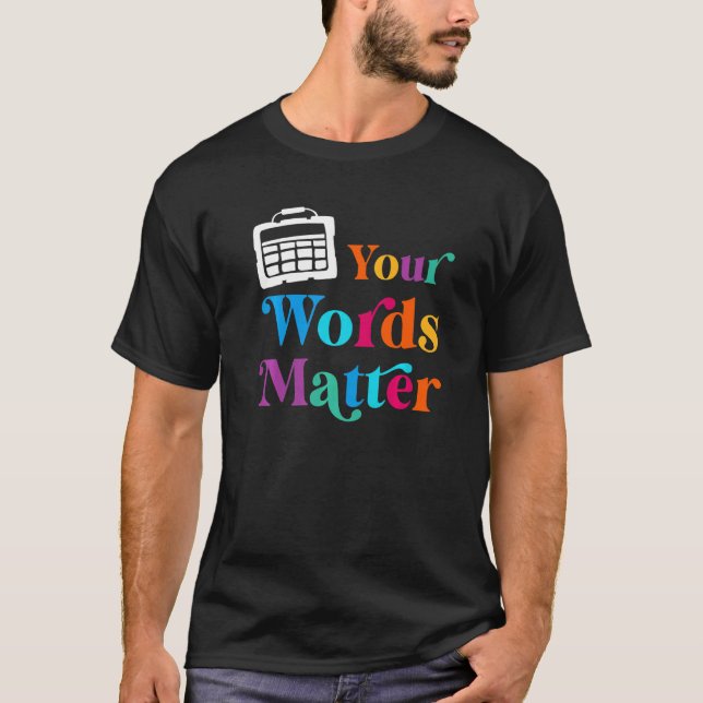 Din Ord Matter Bcba Aac Squad Team Sped Teacher T Shirt (Framsida)