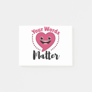 Din Ord Matter SLP Tal Language Pathology Post-it Block