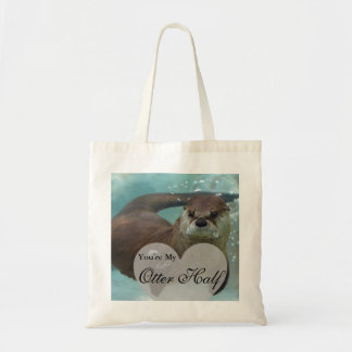 Din Otter Halva Brown River Otter Swiming Tygkasse