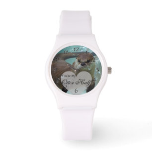 Din Otter Halva bruna floden Otter Swimming Armbandsur