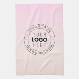 Din överförda Logotyp | Redigerbar cirkulär text Kökshandduk
