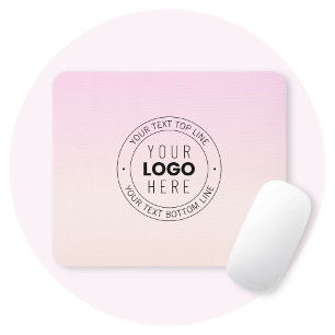 Din överförda Logotyp   Redigerbar cirkulär text Musmatta