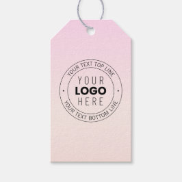 Din överförda Logotyp | Redigerbar cirkulär text Presentetikett