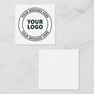 Din överförda Logotyp + redigerbar cirkulär text Tilläggskort