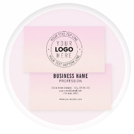 Din överförda Logotyp | Redigerbar cirkulär text Visitkort