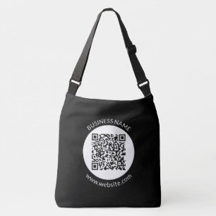 Din överförda QR-kod Redigerbar text & Färg Axelväska