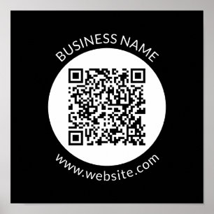 Din överförda QR-kod   Redigerbar text & Färg Poster