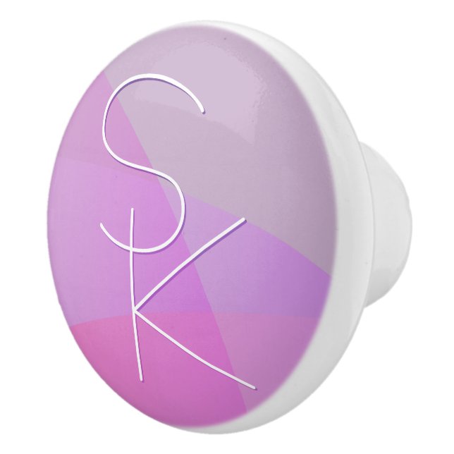 Din överlappande Initialer | Modern geometrisk Ros Knopp (Höger)