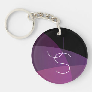 Din överlappande Initialer Modern Lila och Rosa