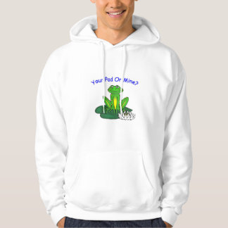 Din Pad eller Min - Herr Vit Hoodie