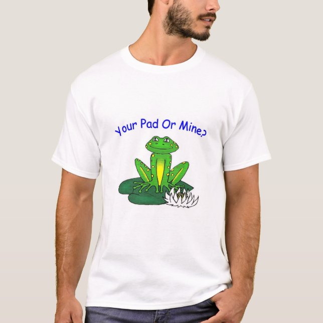 Din Pad eller Min - Herr Vit T Shirt (Framsida)
