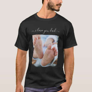 Din Pappa-foto-T-Shirt-text - jag Kärlek du Pappa T Shirt