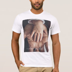 Din Pappa-foto T-skirt-text - jag Kärlek du Pappa T Shirt