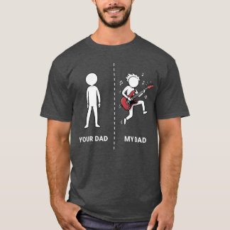 Din Pappa Min Pappa Rolig Basgitarrälskare Musiker T Shirt