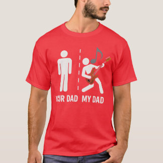 Din Pappa Min Pappa Rolig Fader Musik Gitarrspelar T Shirt
