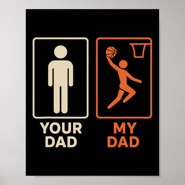 Din Pappa Min Pappa Sketll Dunk Dotter Son Fars da Poster (Framsidan)