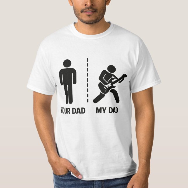 Din Pappa Min Pappa  T Shirt (Framsida)