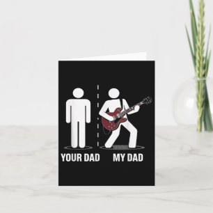 Din Pappa My Pappa Funny Far Music Guitar Player H Kort