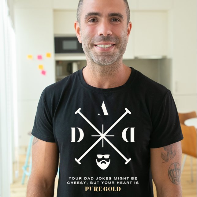 Din Pappa skämt kan vara ostekt, men ditt hjärta ä T Shirt (Skapare uppladdad)