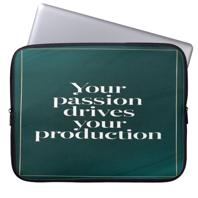 Din passion driver produktionsalternativ 2 laptop fodral (Framsidan)