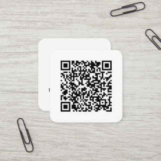 Din personliga QR-kod som är länkad till din URL-r Fyrkantigt Visitkort