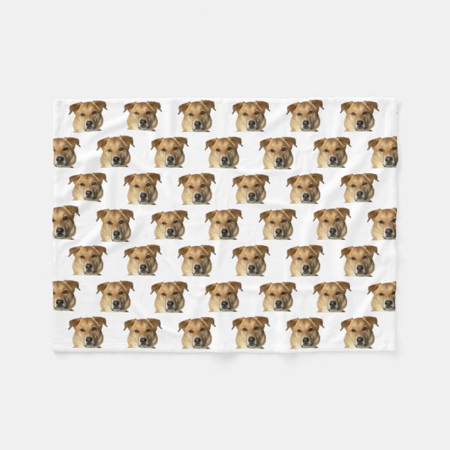 Din Pet Photo Hund Cat Anpassningsbar Cute Funny Fleecefilt (Framsidan (Horisontell))