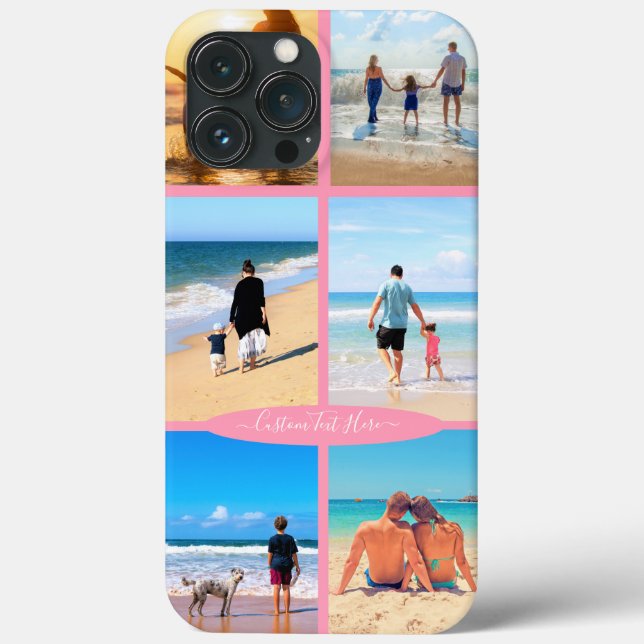 Din Photo Collage iphone case med Anpassningsbar T (Baksida)