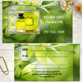 Din Photo Essential Oils Aromaterapi Visitkort