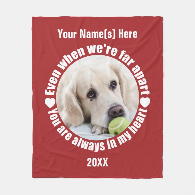 Din PHOTO-filt långt ifrån Kärlek Fleecefilt (Framsidan)