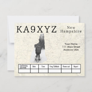 Din Photo New Hampshire Shaped Cutout Anpassningsb Vykort