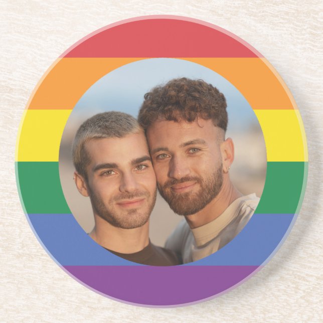 DIN Photo Rainbow Flagga Underlägg (Framsidan)