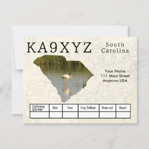 Din Photo South Carolina Shaped Cutout Anpassnings Vykort