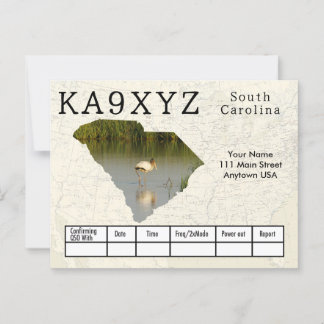 Din Photo South Carolina Shaped Cutout Anpassnings Vykort