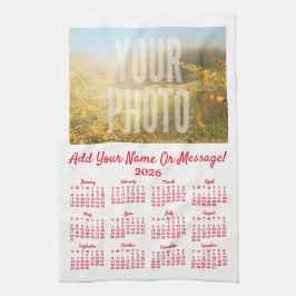 Din Photo Tea Towel-kalender Kökshandduk