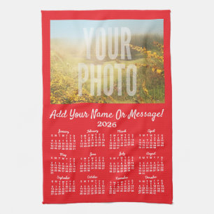 Din Photo Tea Towel-kalender Kökshandduk