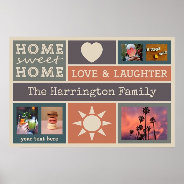 Din PHOTOS-anpassningsbar-kollagemall poster (Framsidan)