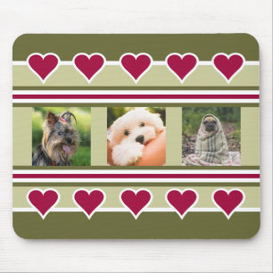 DIN PHOTOS/Cute Hundar Helgdag Motif-musknapp Musmatta