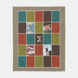 DIN PHOTOS & MONOGRAM anpassningsbar fleece-filt Fleecefilt