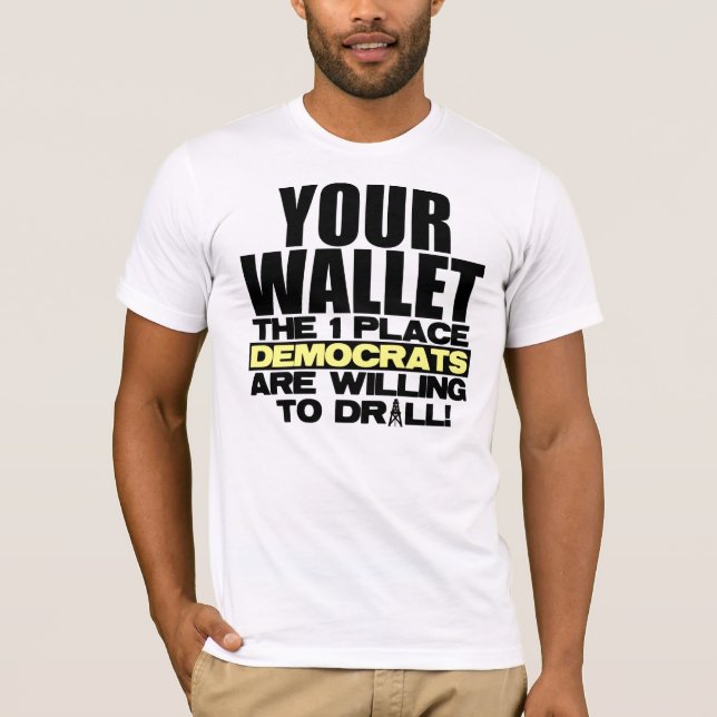 Din plånbok - var demokrater ska drillborr tee (Framsida)
