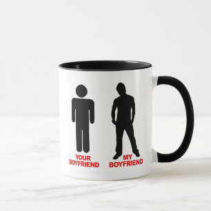 Din pojkvän. Min boyfriend. Mugg