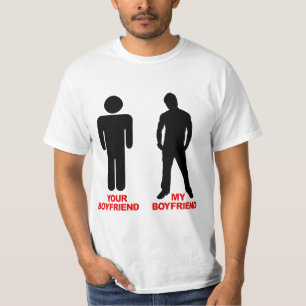 Din pojkvän. Min boyfriend. T-shirt