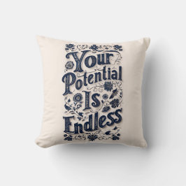 Din potential är en oändlig bakgrund i Beige Kudde