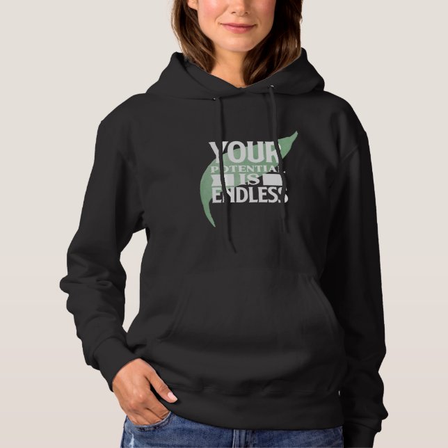 Din potential är oändlig Motiverande text T Shirt (Framsida)