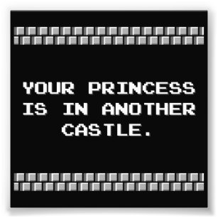 Din prinsessa är i ett annat slott fototryck