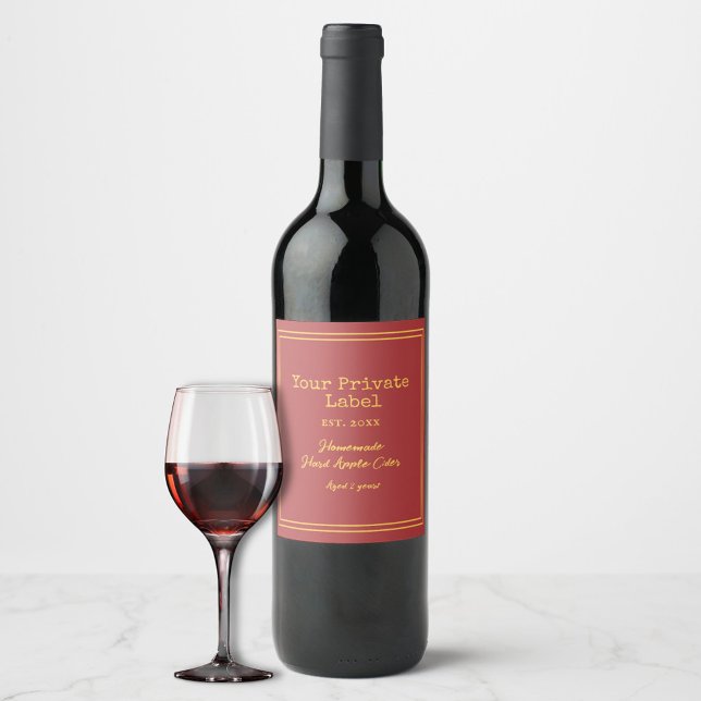 Din privata etikett hemmagjord hård äppelcider vi (Skapare uppladdad)