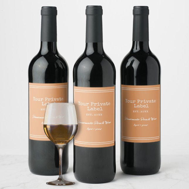  Din privata etikett hemmagjord persikovin  (Skapare uppladdad)