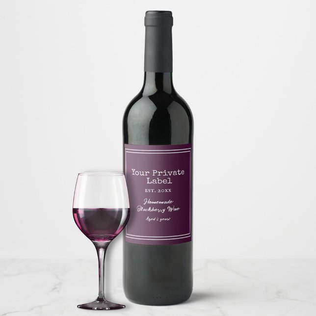  Din privata etikett hemmagjorda svartvinbärsvin  (Skapare uppladdad)