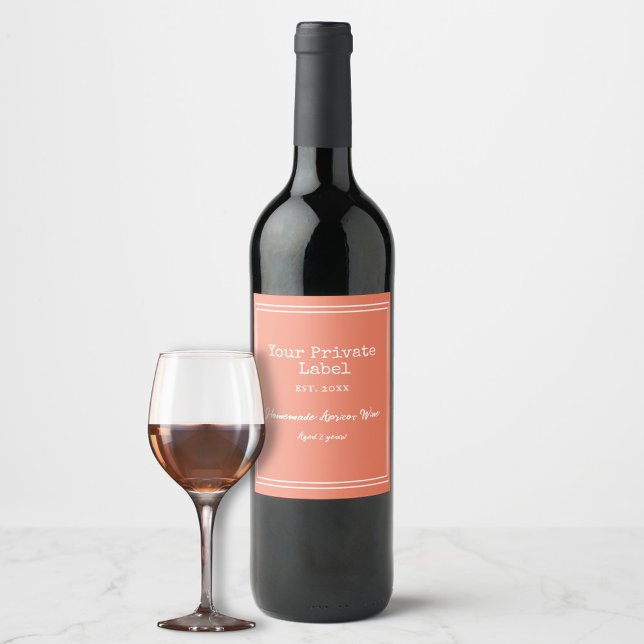 Din privata etikett Homemade Apricot Vin (Skapare uppladdad)