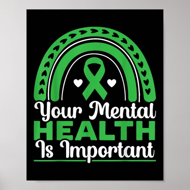 Din psykiska hälsa är viktig för psykisk hälsa poster (Framsidan)